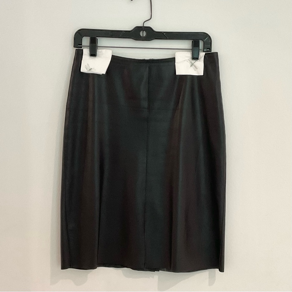 bebe Genuine Leather Pencil Skirt